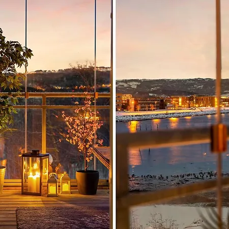 Nydelig Leilighet Med Sjoutsikt Og Badestrand Naert Apartament Jordalen